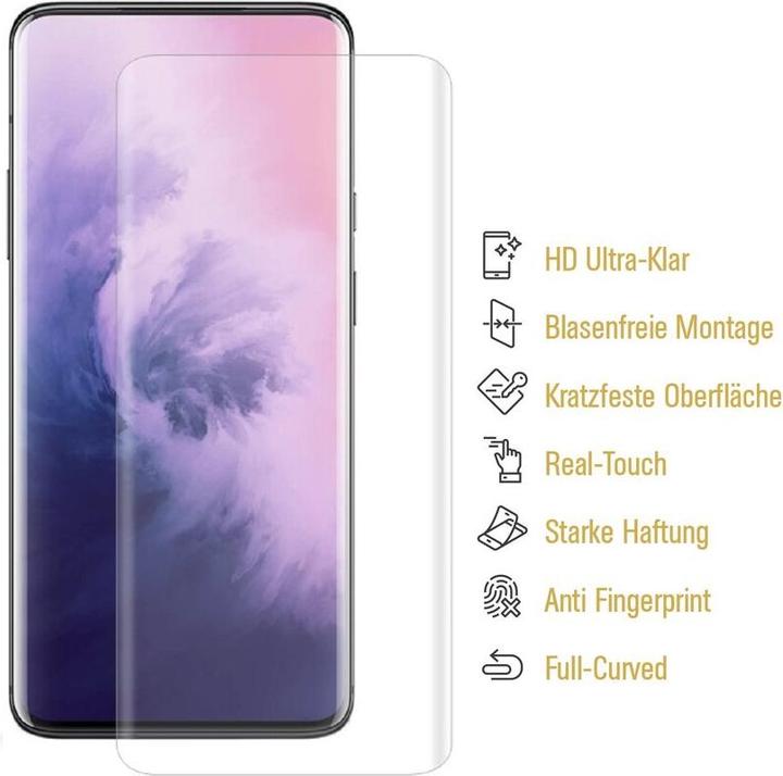Produktbild Protectorking 2x echtes Tempered 9H Panzerhartglas 3D KLAR (2 Stück, OnePlus 7T Pro)