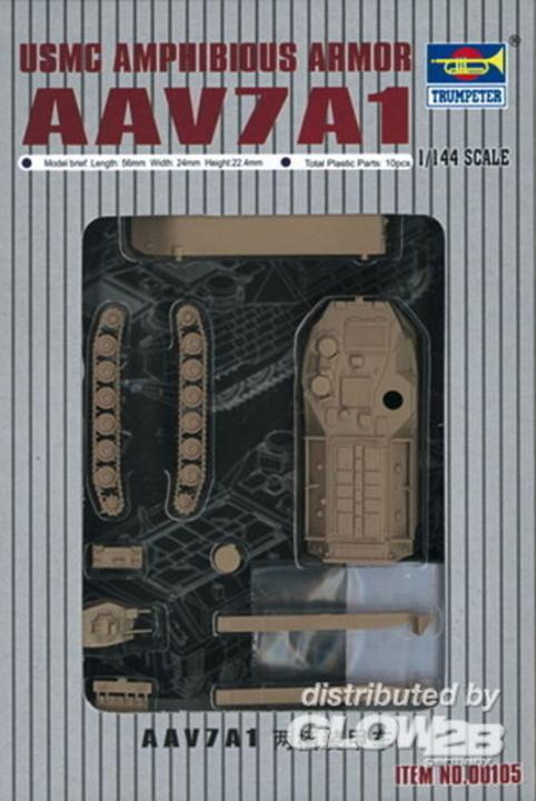Actual product image Trumpeter AAV7A1 Amphibious vehicle