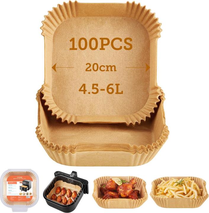 Actual product image Cosori Paper inserts for hot air fryers CLR-R601