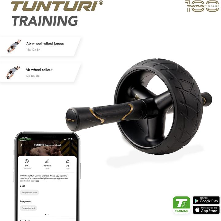 Actual product image Tunturi Centuri Massive Pro Exercise Wheel Ab Roller