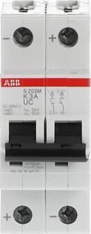 Produktbild ABB LS S202M-K3UC SicherungsautomatÂ K-Char., 10kA, 3A, 2P