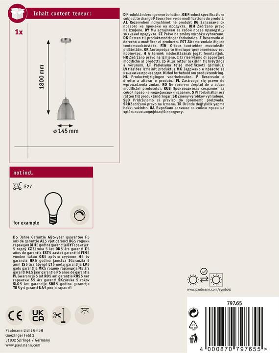 Produktbild Paulmann Neordic Hilla (E27)