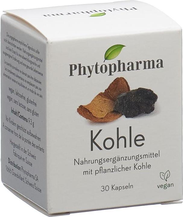 Produktbild Phytopharma Kohle Kaps (30 Stück, Kapseln, 30 g)