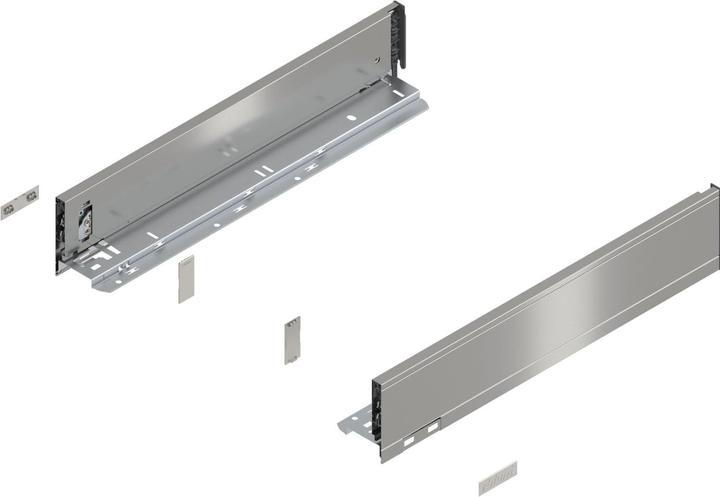 Blum Legrabox pure H M | 1 Paar 40kg 270mm | Tip On Vollauszug inox Set