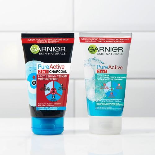 Actual product image Garnier Pure Cleaning Gel Scrub And Mask Against Imperfections 3In1 (Gel, 150 ml)