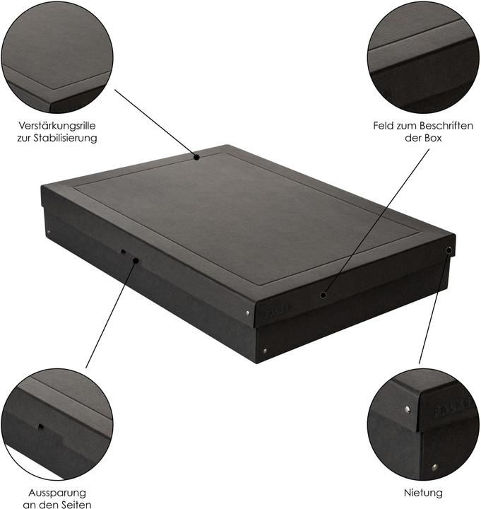 Image du produit Falken PURE Box Black A2 100 mm hauteur de remplissage noir (A2)