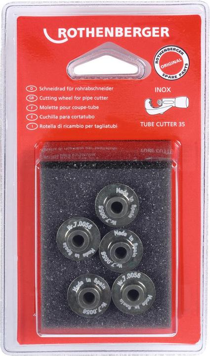 Rothenberger Roue de coupe Inox 5 pces 070056D (Roue de coupe)
