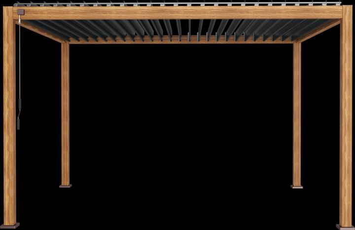 Produktbild Leco Lamellenpergola DELUXE 3x4m Holzoptik (400 cm, 300 cm)