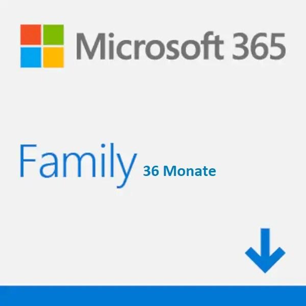 Microsoft 365 Family für 36 Monate