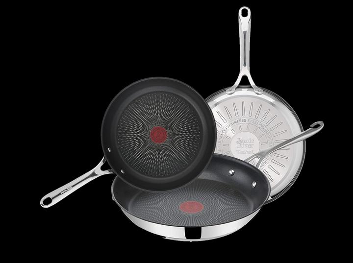 Immagine prodotto Tefal Jamie Oliver Cook's Direct on Set (28 cm, Set di pentole e padelle da cucina, Acciaio inossidabile)