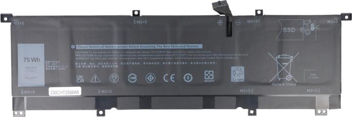 Produktbild AccuCell Akku passend für Dell XPS 15 9575, 8N0T7, Li-Polymer, 11,4V, 6254mAh, 75,0Wh (6 Zellen, 6254 mAh)