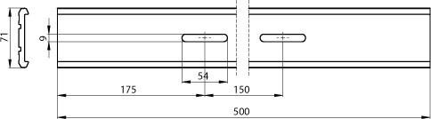 Productafbeelding Unex Stootvoegverbinder 67825-04lichtgrijs RAL7035 85mm U23X (50 cm)