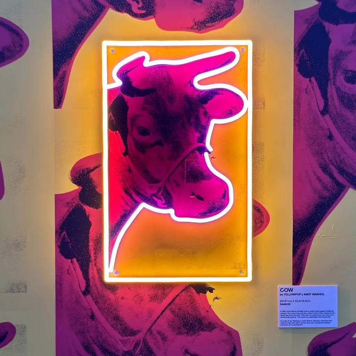 Immagine prodotto YellowPop Mucca di Andy Warhol (60x37cm) (60 x 37 cm)