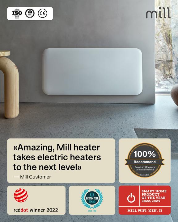 Image du produit Mill Invisible WiFi Panel Heater (1500 W)