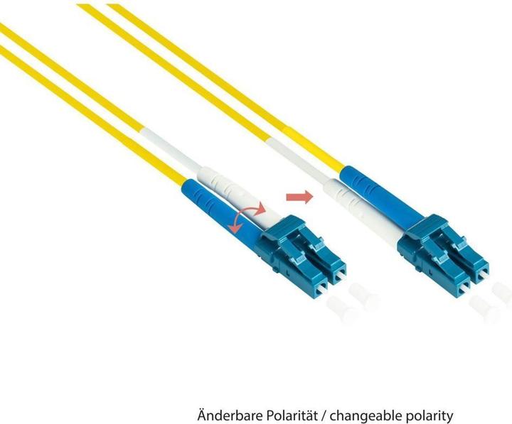 Immagine prodotto Varia Patchkabel LWL Duplex OS2 (Singlemode, 9125) LCSC, LSZH, austauschbare Polaritt (15 m)