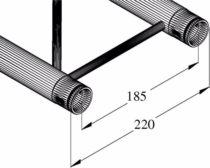Actual product image Alutruss DECOLOCK DQ2-4000 2-point traverse 400 cm