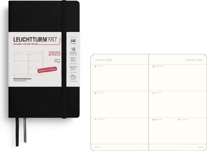 Produktbild Leuchtturm1917 Leuchtturm 1w/2s.Pocket Sc Schw (A6, Deutsch)