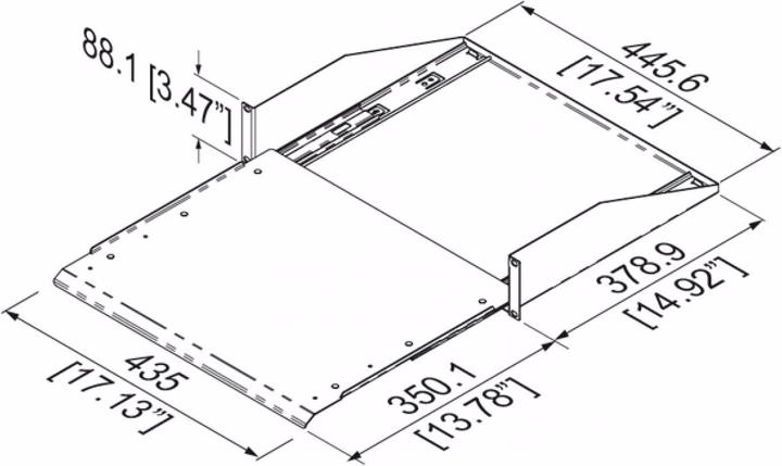 Produktbild Accessory 30100839 Rackboden 2HE ausziehbar Rackablage (Universal)