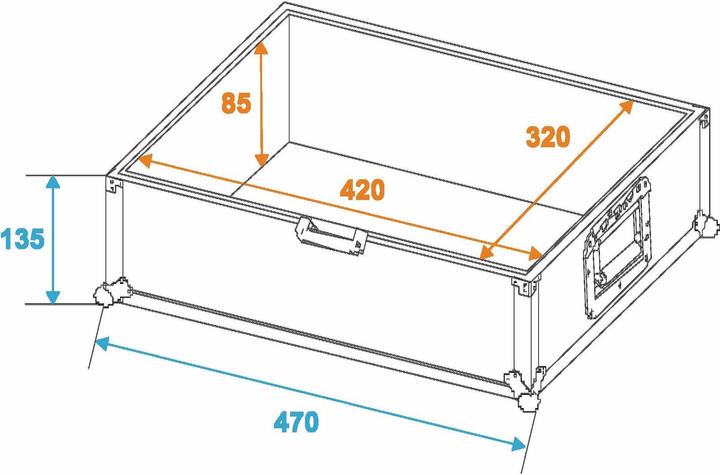 Actual product image Roadinger CD Carrying Case Case (L x W x H) 470 x 370 x 220 mm (Mixer)