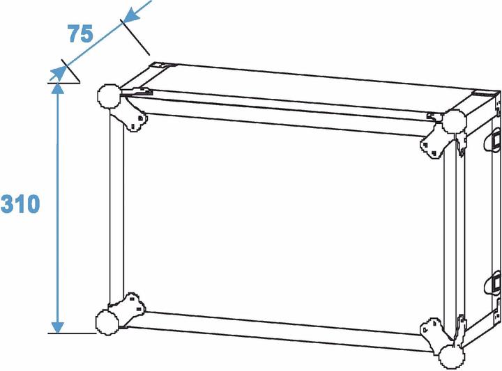 Image du produit Roadinger CO DD 19 pouces Rack 6 UH bois incl. poignée (Universel)