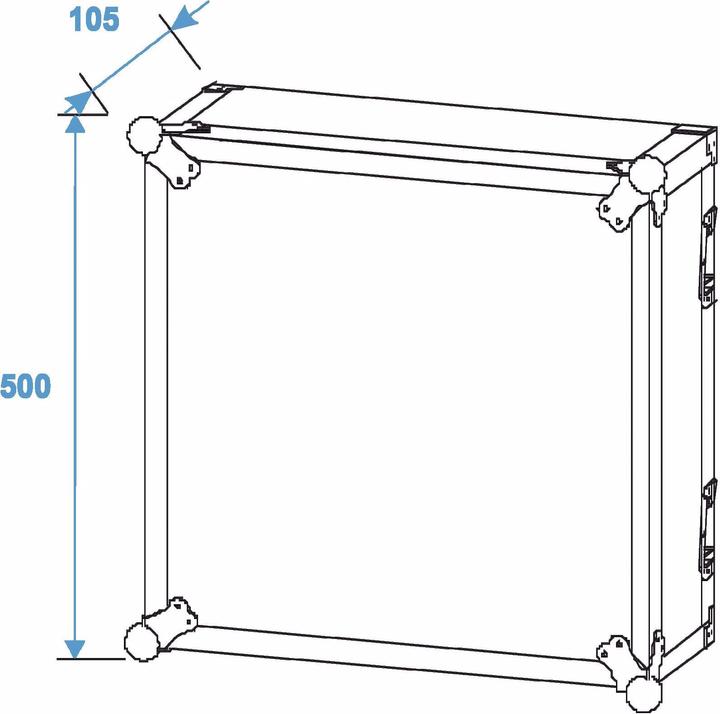 Image du produit Roadinger PR-2 Rack 19 pouces 10 UH bois incl. poignée (Boîtier 19)