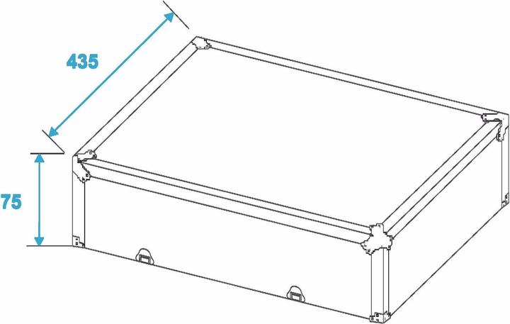 Image du produit Roadinger Boîtier pour tourne-disque noir -S- (Accessoire)