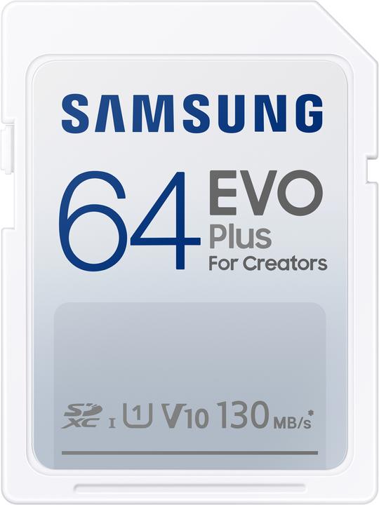 Samsung EVO Plus Memory Card 64 GB (64 GB, SDXC, U1, UHS-I)