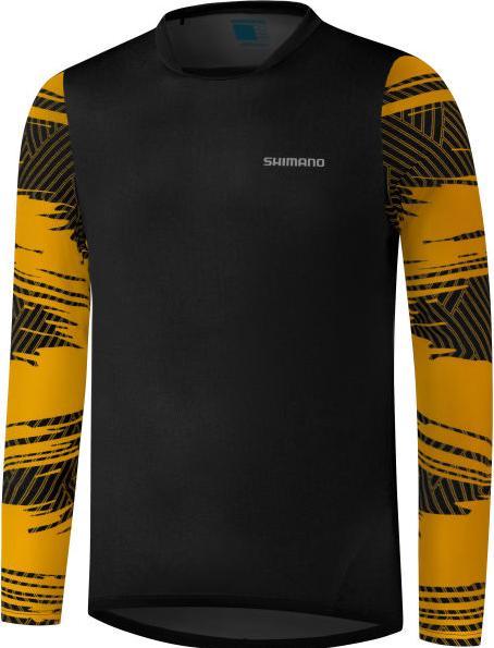 Actual product image Shimano MYOKO Long Sleeve Jersey Mustard Yellow S (S)