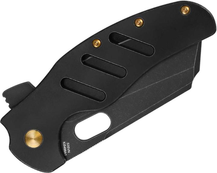 Actual product image Kizer Sheepdog C01C XL S35VN Titanium All Black (10 cm)