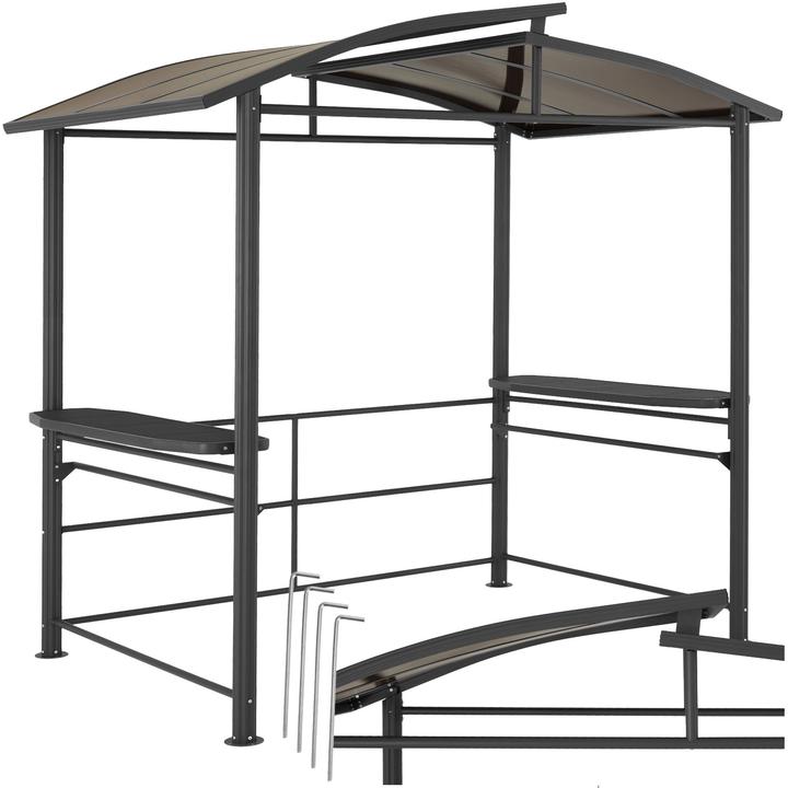 tectake Barbecue Pavilion Asado | 240x150x234cm (240 cm, 150 cm)