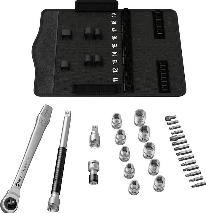 Produktbild Wera 8100 SC 8 Zyklop Metal-Knarrensatz (19 mm, 12 mm, 14 mm, 16 mm, 10  mm, 18 mm, 17 mm, 11 mm, 15 mm, 13 mm)