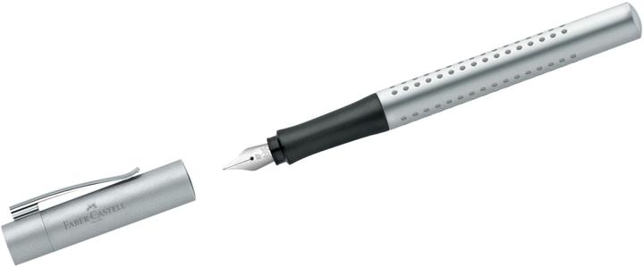 Immagine prodotto Faber-Castell FABER-CA. Penna stilografica Grip 2011 EF 140992 argento (Argento, 1 x)
