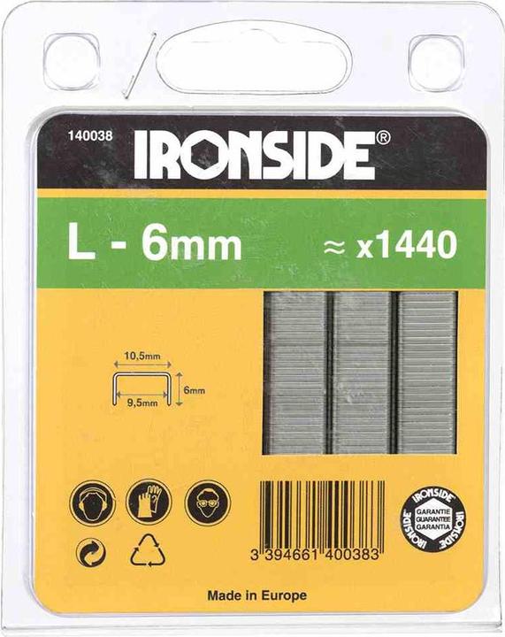 Ironside Heftklammer 6 mm, L (1 x)