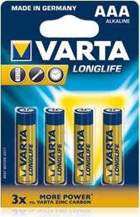 Actual product image Varta Longlife Alk/Man LR03 (16 pcs., AAA)