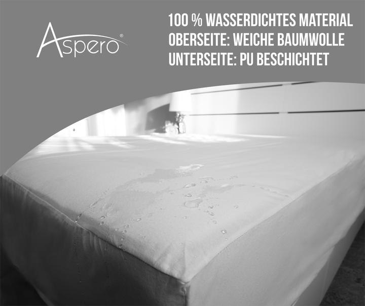Produktbild Aspero Wasserdichtes Spannbettlaken TOULON (180 x 200 x 35 cm)