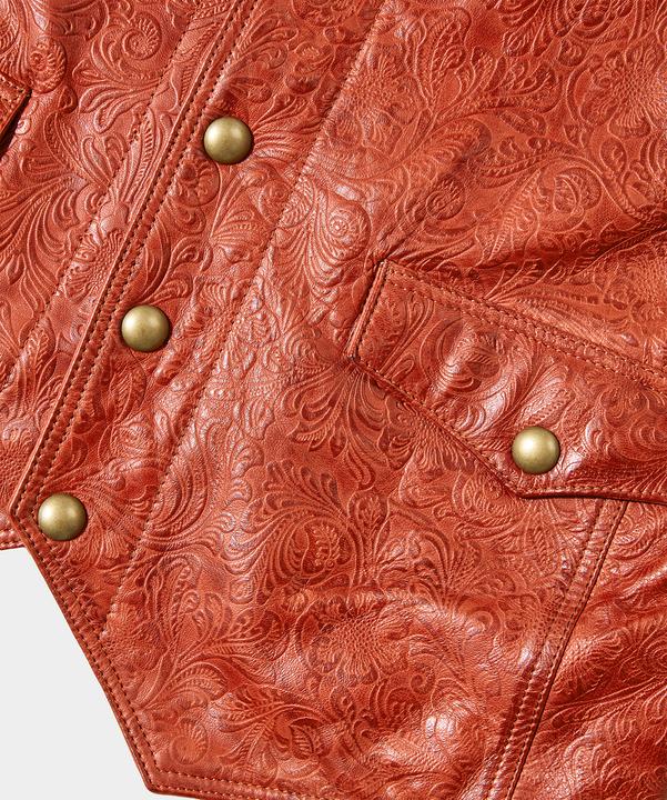Actual product image Joe Browns Floral Embossed Leather Waistcoat (L)