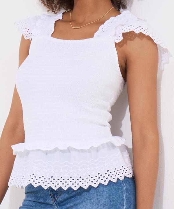 Produktbild Joe Browns Slim Fit Frilly Broderie Peplum Top (12)