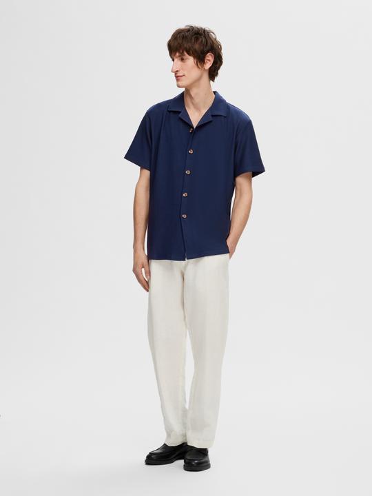 Image du produit Selected Homme Chemise à col cubain côtelé et à manches courtes (M)