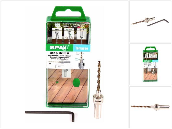 Produktbild Spax Bohrsenker step drill 4 Terasse 4 mm Bohrdurchmesser 60 mm Länge ( 5000009186049 ) (4 Millimeter)