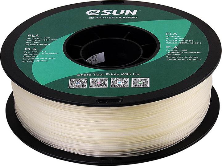 Actual product image eSUN PLA Transparent (PLA, 1.75 mm, 1000 g, Transparent)