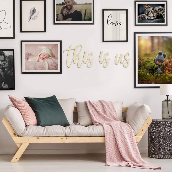Actual product image Trenddeko Poplar This is us (29 x 10 cm)