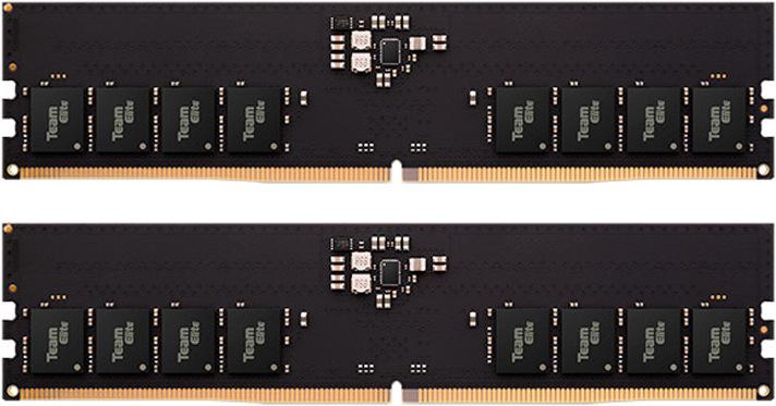 Produktbild Team Group Elite U-DIMM, DDR5-4800, CL40, On-Die ECC, 16 GB Dual Kit (2 x 16GB, 4800 MHz, DDR5-RAM, DIMM)