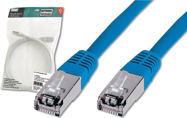 Produktbild Digitus CAT5e SF-UTP Patchk.,3m, Blau (SF/UTP, CAT5e, 3 m)