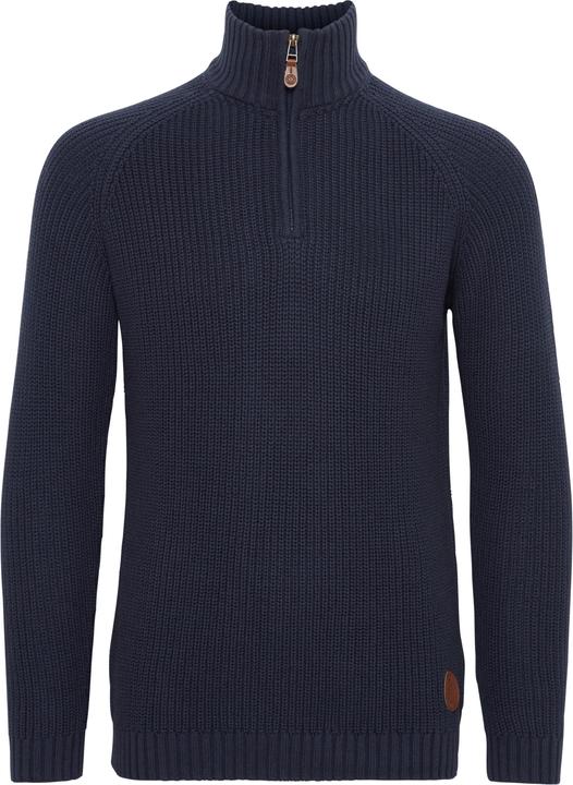 Actual product image Solid Xenox Men's Jumper Chunky Knit Pullover Troyer Made Of 100% Cotton (XXL)