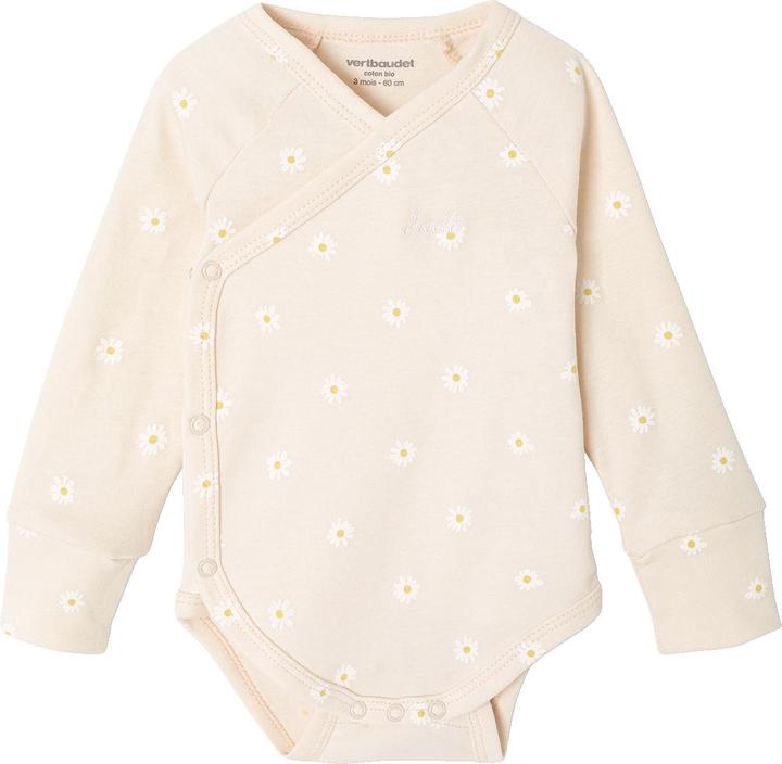 Actual product image Vertbaudet Bio-Kollektion: Mitwachsender Baby Wickelbody mit Gänseblümchen (74)