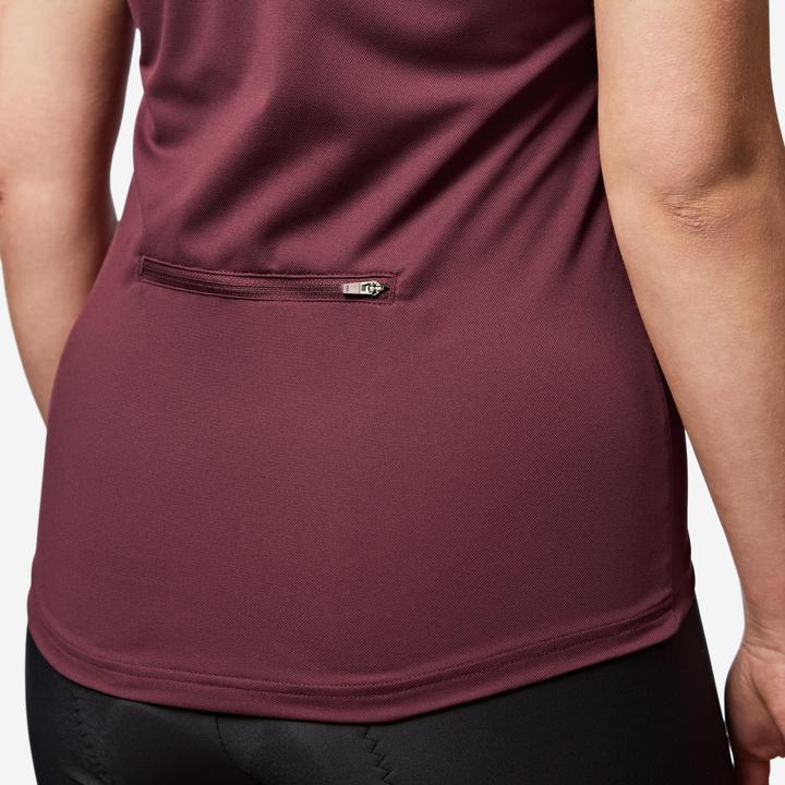 Image du produit Van rysel Maillot manches courtes vélo essential femme bordeaux (XL)