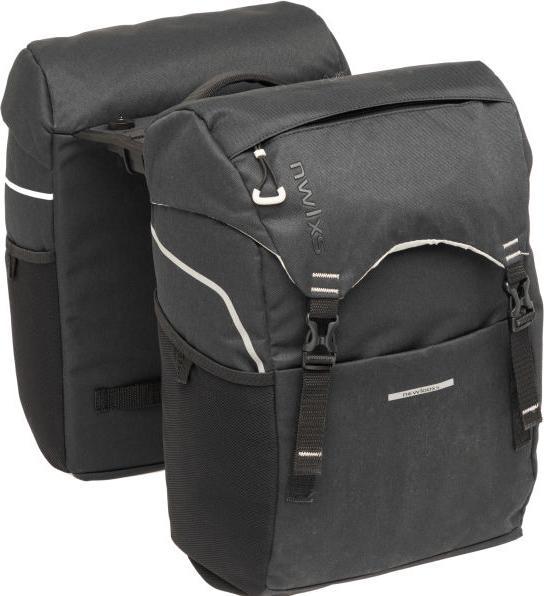 New Looxs fietstas NewLooxs Sports Double Racktime 2 32 litres - 29 x 16 x 39 cm - black/grey (32 l, Luggage carrier bag)