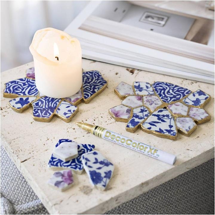 Produktbild Creative - Kreativ Set Kintsugi, Untersetzer, Blau, Gold, Rosa, Weiss, 1 Pck - ()