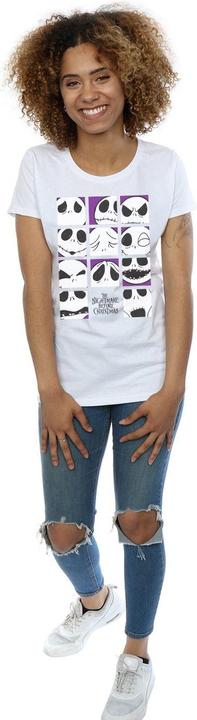 Image du produit Disney - T-shirt NIGHTMARE BEFORE CHRISTMAS MANY FACES OF JACK SQUARES - Femme (S)