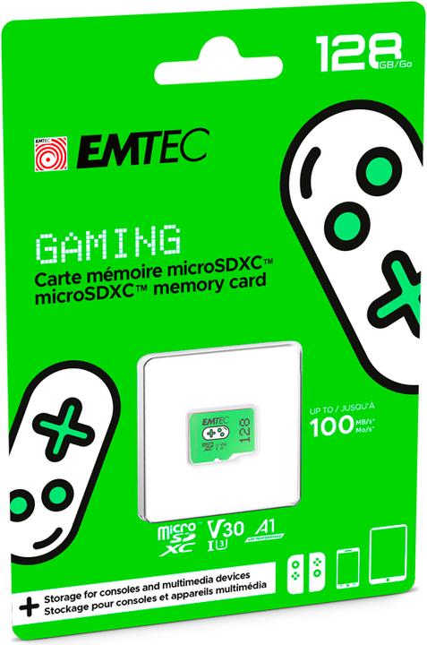 Image du produit Emtec Gaming (128 Go, microSDXC, U1, UHS-I)